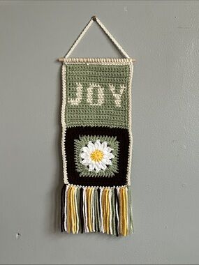 Joy Wall Tapestry Art- Handcrafted CreativelyM Original